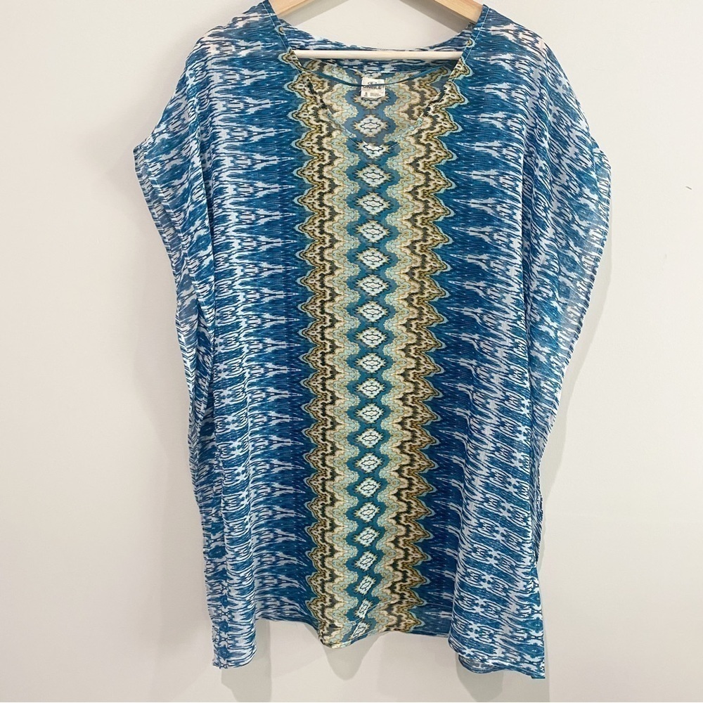 O’NEILL Boho Swim Coverup Kaftan Bali Ikat Beachy Size Small